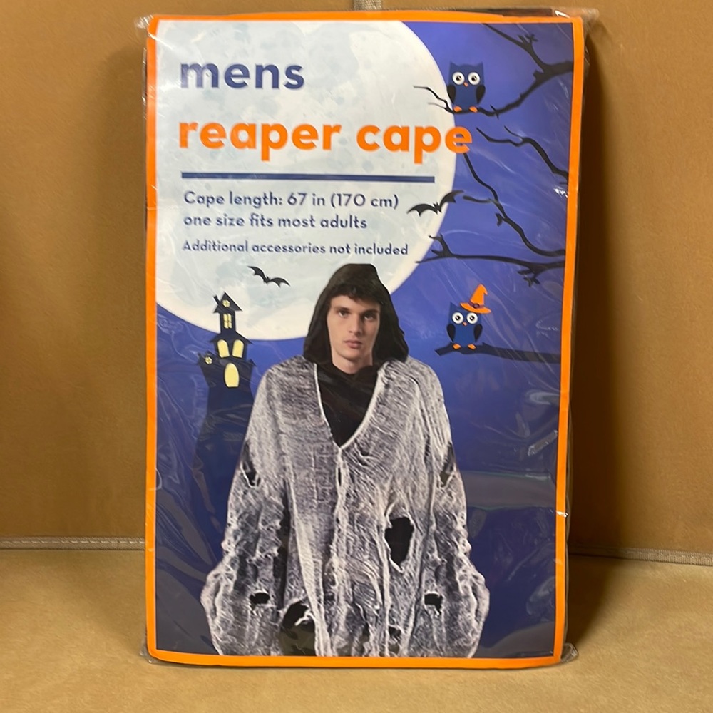Mens reaper cape costume